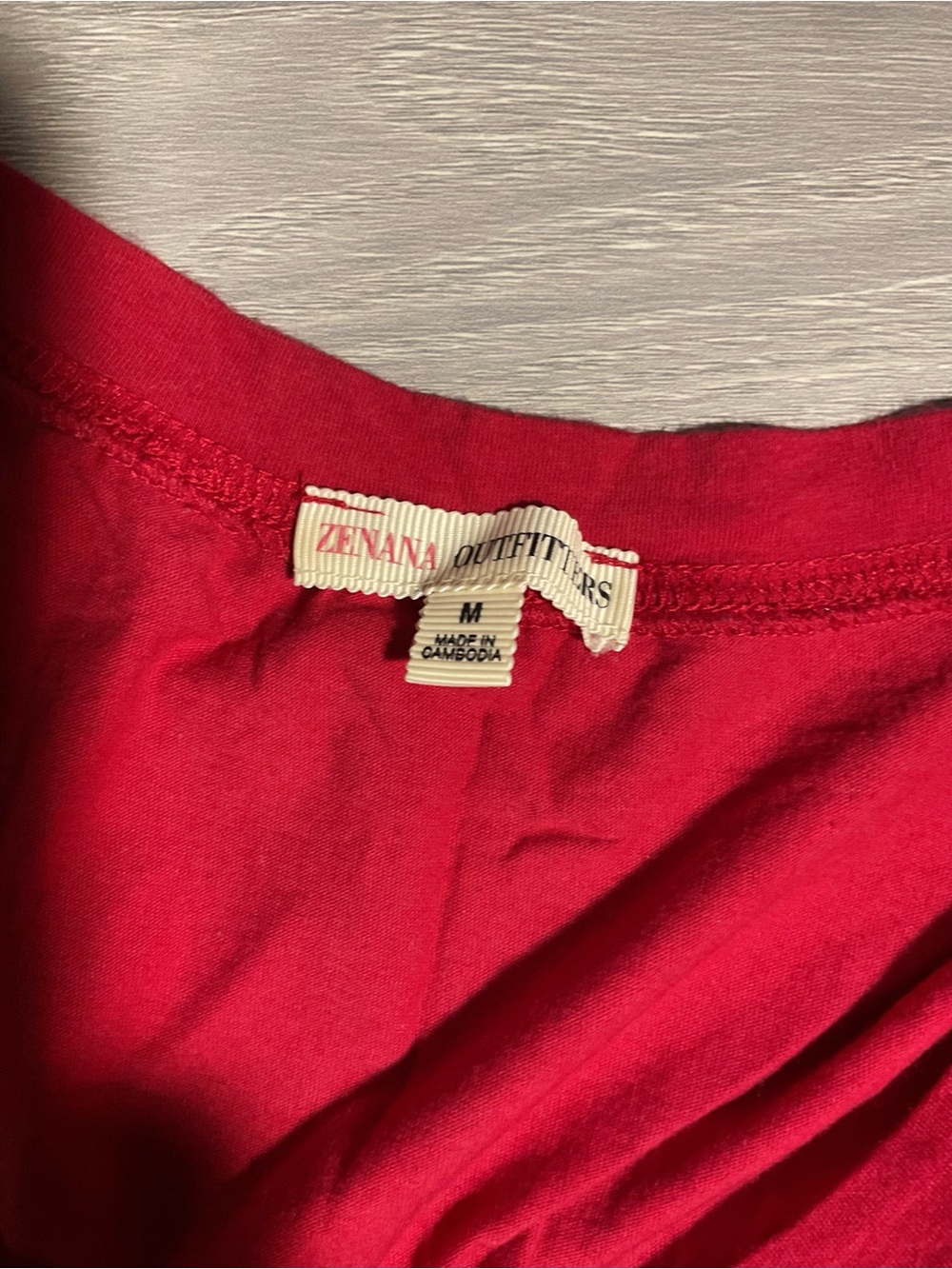 Zenana Outfitters Scoop Neck Long-Sleeve Top - Red - Picture 2 of 2